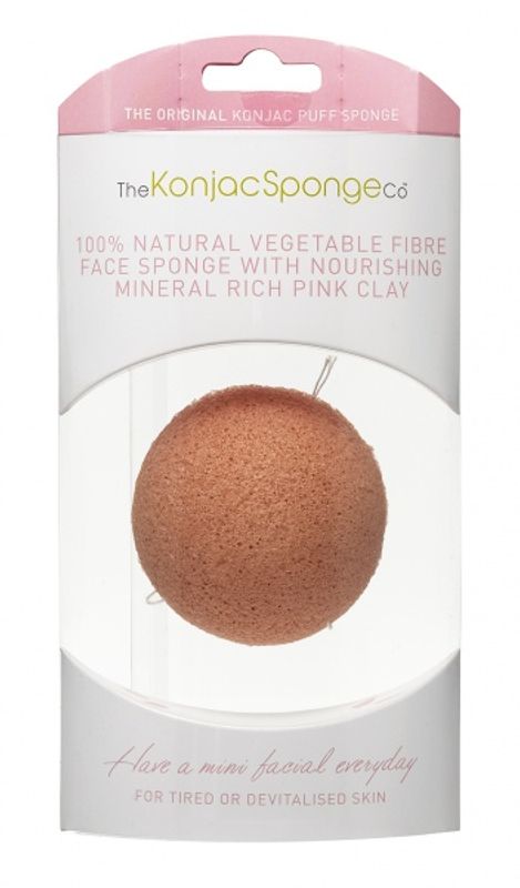 Premium Konjac Sponge with Pink French Clay - dehydrert og sensi
